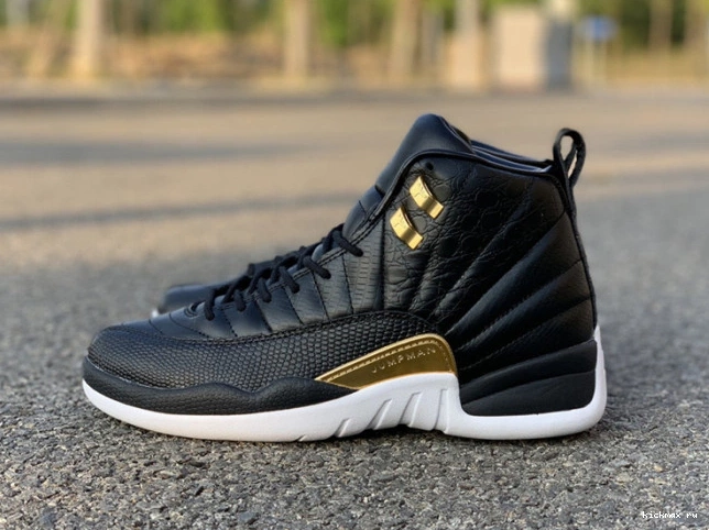 Rep Metallic Jordan Black Gold-White AO6068-007 Retro 12 Air 'Reptile' 0717